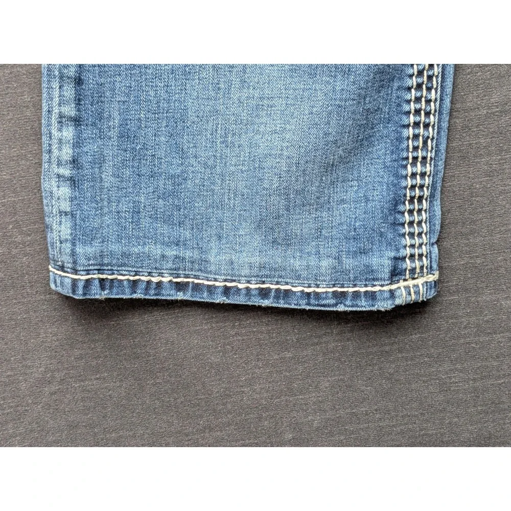 Rock Revival Ayden Slim Boot Jeans Men's Size 38 Embroidered Stretch 27